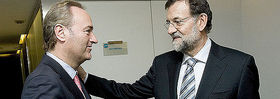 Alberto Fabra no ha tenido ocasión de recibir a Mariano Rajoy en Valencia