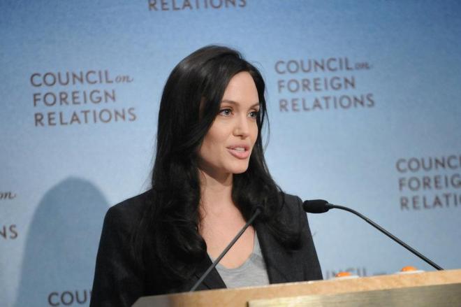Angelina Jolie, durante una intervención en la sede del Council on Foreign Policy