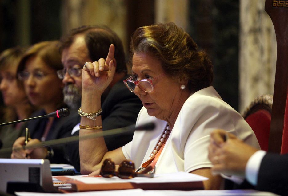 La alcaldesa Rita Barberá en el último pleno de julio