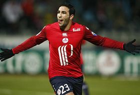 Rami celebra un gol con el Lille 