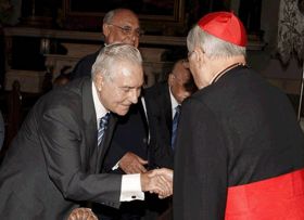 El expresidente del CGPJ, Carlos Divar, con el cardenal Rouco