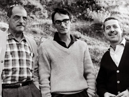 Luis Buñuel con Carlos Saura y Luis García Berlanga