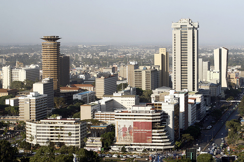 Vista aérea de Nairobi, capital de Kenia