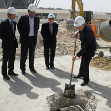 Primera piedra en una obra en Qatar de Ecisa