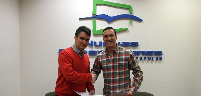 José Morgan y Roberto Calpe, presidente de NNGG de Valencia