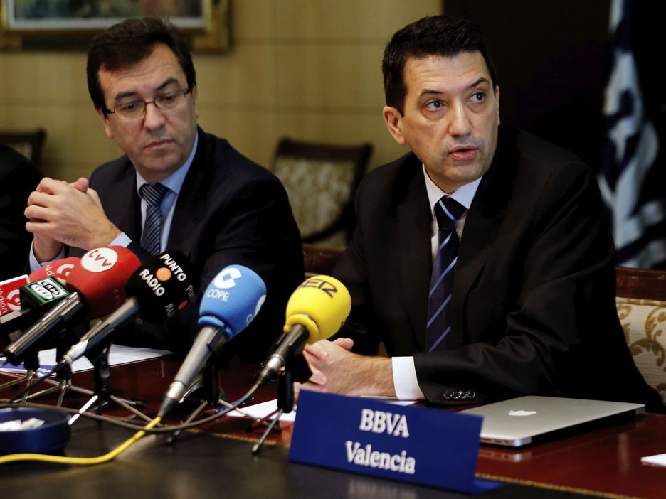 Javier Pérez Cardete, director de la Territorial Este de BBVA, y Rafael Doménech, economista jefe de Economías Desarrolladas de BBVA Research