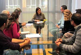 La consellera Catalá, con representantes del sector