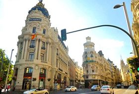 Gran Vía con la calle Alcalá