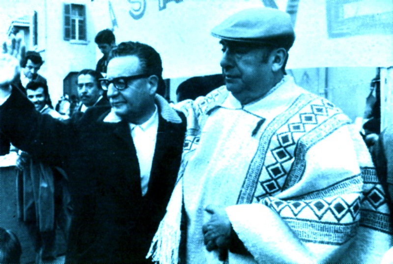 El poeta con Salvador Allende