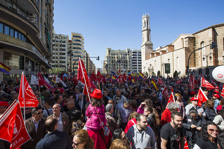 MANIFESTACIÓN DEL 1º DE MAYO EN VALENCIA (FOTOS: EVA MAÑEZ)