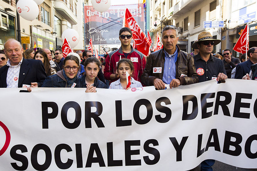 MANIFESTACIÓN DEL 1º DE MAYO EN VALENCIA (FOTOS: EVA MAÑEZ)