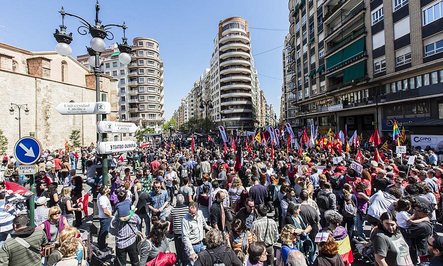 MANIFESTACIÓN DEL 1º DE MAYO EN VALENCIA (FOTOS: EVA MAÑEZ)