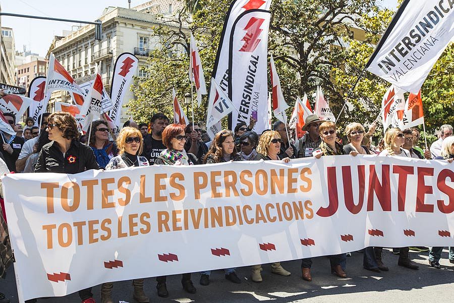 MANIFESTACIÓN DEL 1º DE MAYO EN VALENCIA (FOTOS: EVA MAÑEZ)